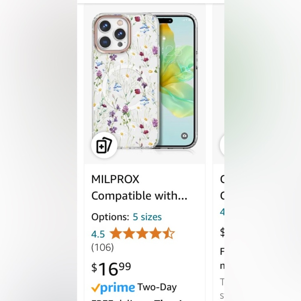 5 for $10: NEW IN BOX iPhone 15 Plus Flower Case 6.7” by Milprox